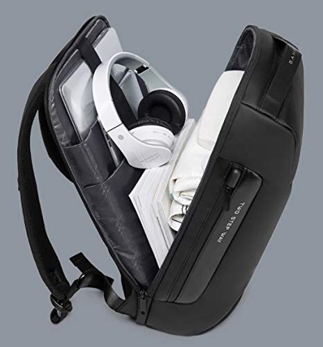 Traveller carrying anti-theft backpack